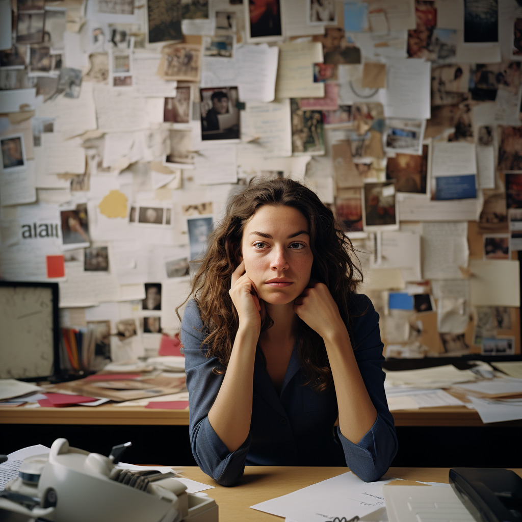 woman in office working on memory traces